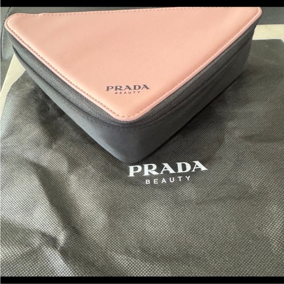 Prada Beauty Pink and Black Cosmetic Bag - Picture 2 of 16